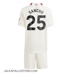 Manchester United Jadon Sancho #25 Kolmaspaita Lapsille 2023-24 Lyhythihainen (+ shortsit)
